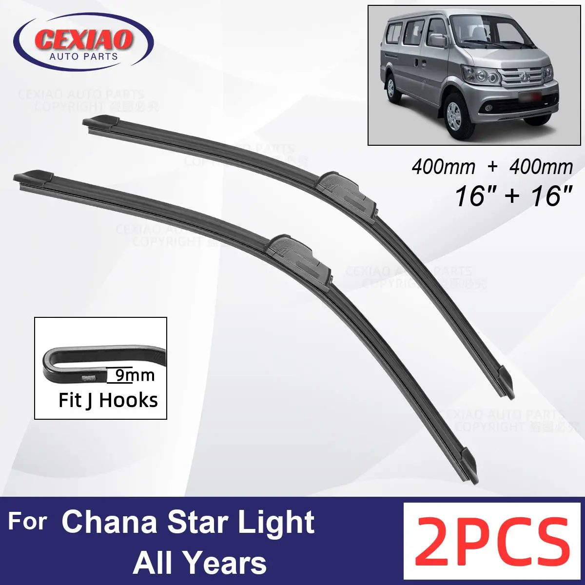 

Car Wiper For Chana Star Light All Years Front Wiper Blades Soft Rubber Windscreen Wipers Auto Windshield 16" 16" 400mm 400mm