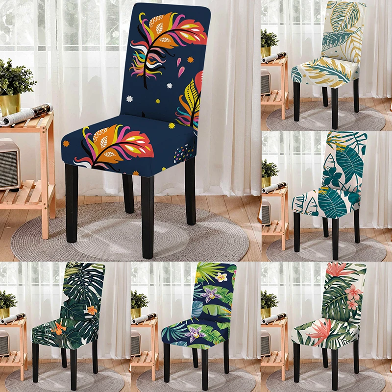 

Rustic Floral Print Home Decor Chair Cover Removable Anti-dirty Dustproof Stretch Chair Cover Chairs for Bedroom Dining Chairs