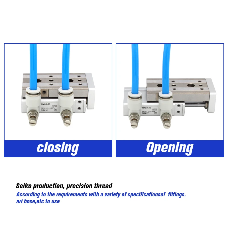 Пневматический направляющий стол серии MXQ12 двойной стержень пневматический