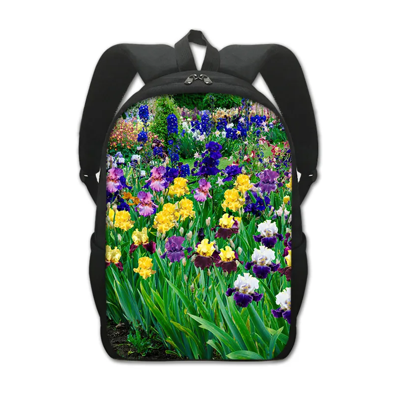 Рюкзак Edelweiss/Ирисы/маргаритки с цветочным принтом для подростков мальчиков и
