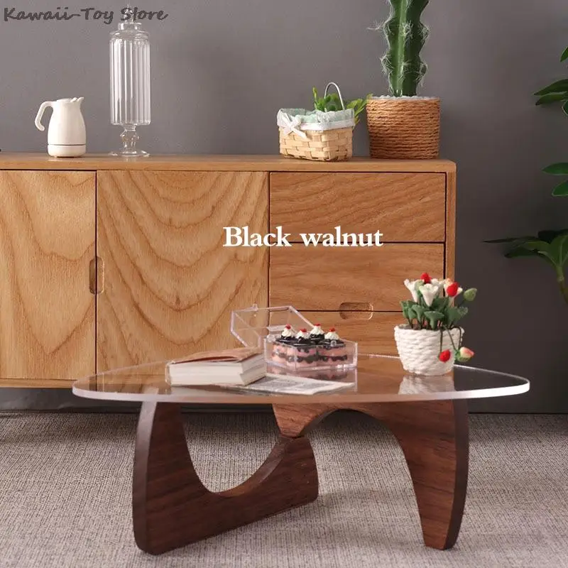 

1/12 Dollhouse Miniature Mini Wooden Coffee Table Simulation End Table Furniture Toys For Doll House Decoration Accessories