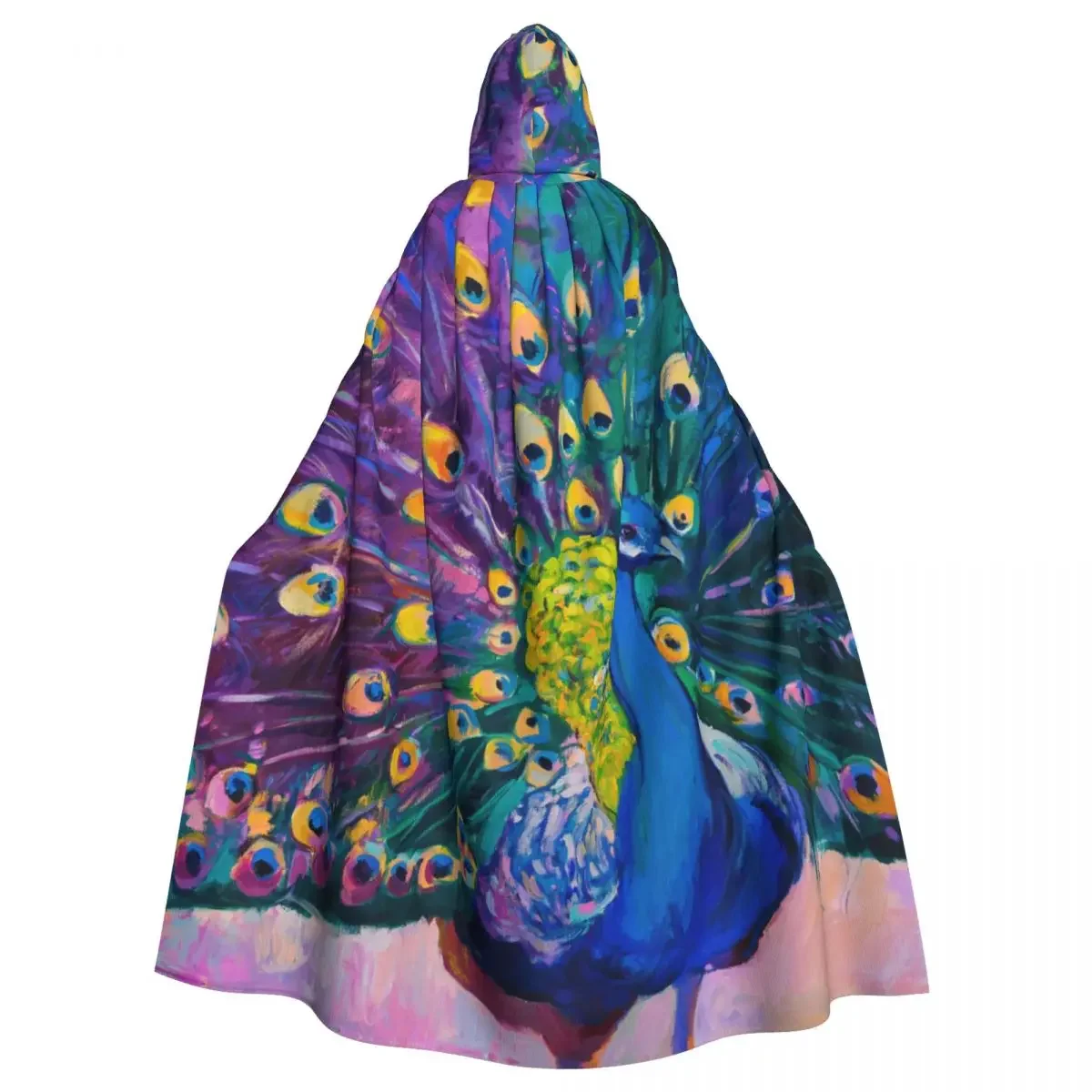 Костюм унисекс с капюшоном лавандовый павлин перьями накидка ведьмы вампира