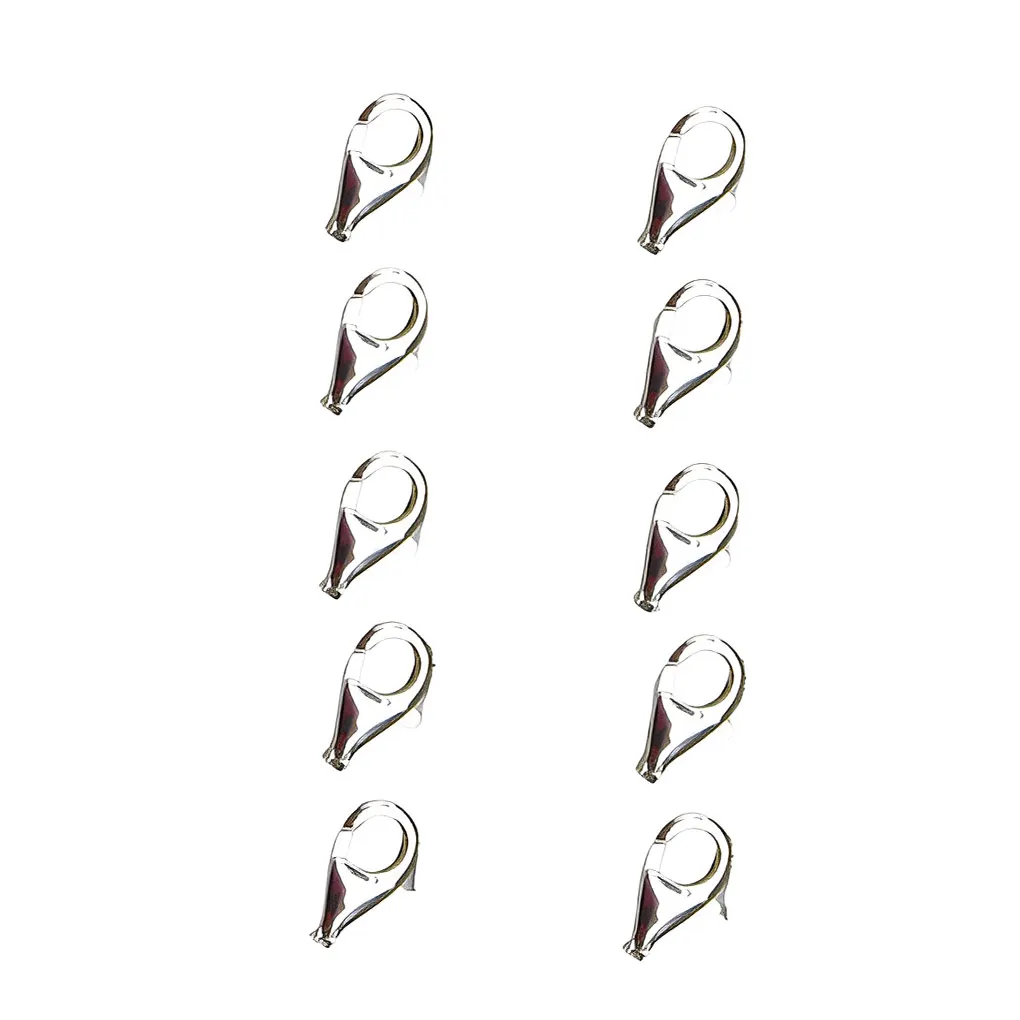 

10PCS Pinch Clasp Metal Lightweight Pendant Connector Small Rustproof Buckle Latch Necklace Earrings Gift Clothing 7mm