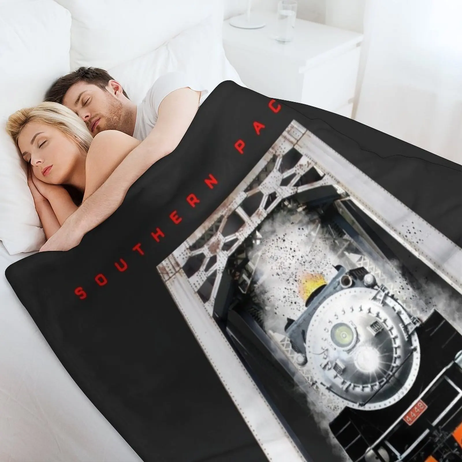 Легендарное одеяло Southern Pacific 4449 Daylight Steam Locomotive от Motormaniac летние одеяла с