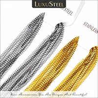 luxusteel 2mm box chains necklace menwomen 10pcslot batch stainless steel no fade link chain diy jewelry making accessories
