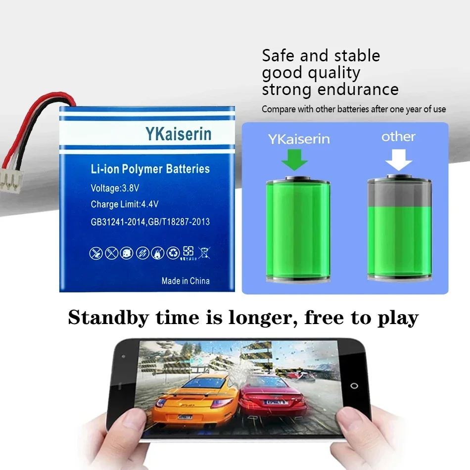 Сменный аккумулятор YKaiserin 1000 мАч 533000067 для LOGITECH H800 533- 000067 AHB 472625 ПСТ 981- 000337 Наушники