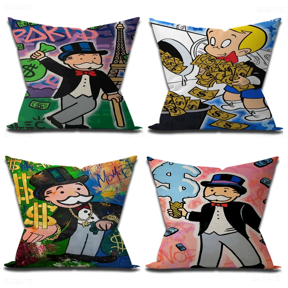 Graffiti Alec Monopoly Pillow Gift Home Office Decoration Bedroom Sofa Car Cushion CoverPillow Case