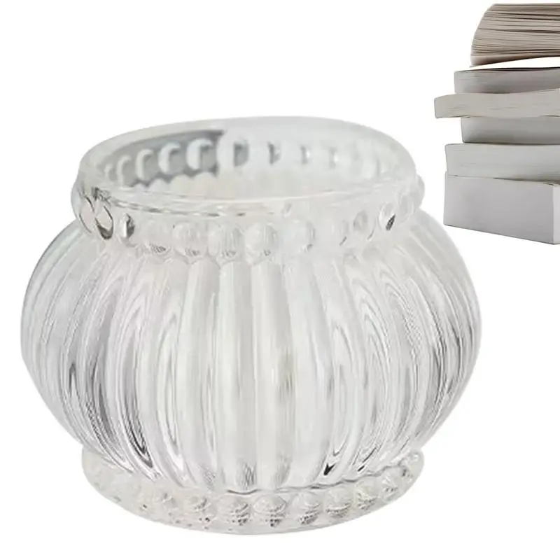 S Clear Glass Candlesticks Holder Votive Candlelight Stand For Wedding Christmas Dining Room Table
