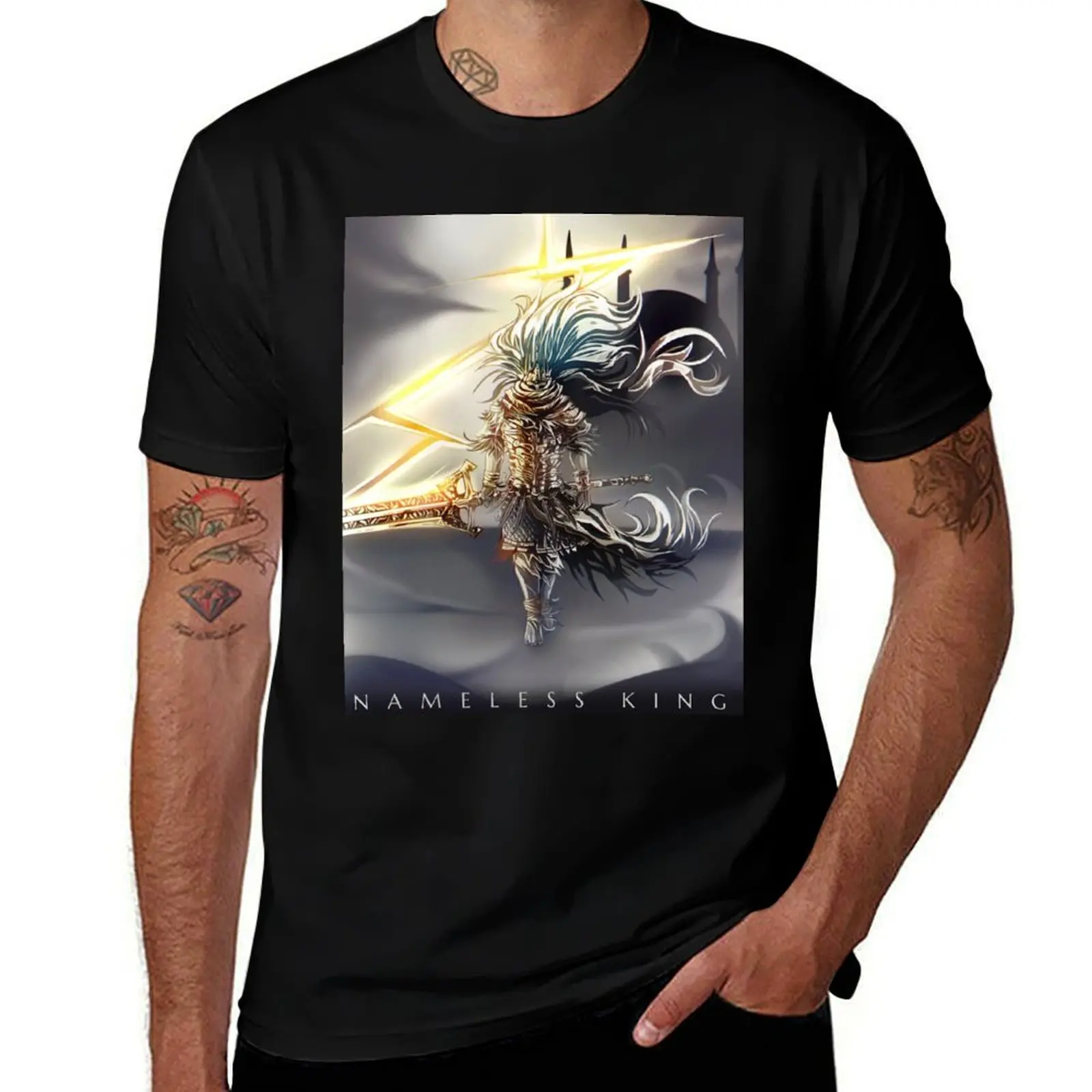Фото Футболка Nameless King с модным принтом и короткими рукавами №1