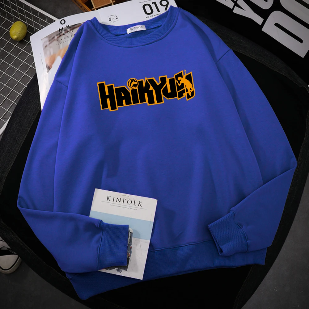 

Japanese Haikyuu Anime Letter Print Sweatshirt Men's Autumn Crewneck Hooded hip hop Oversize Hoodies Loose Casual Tops Unisex
