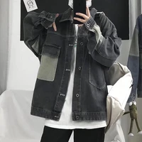 2022 mens casual oversize denim jacket korean streetwear men jeans jacket coats casual windbreaker overalls coat outwear s 4xl