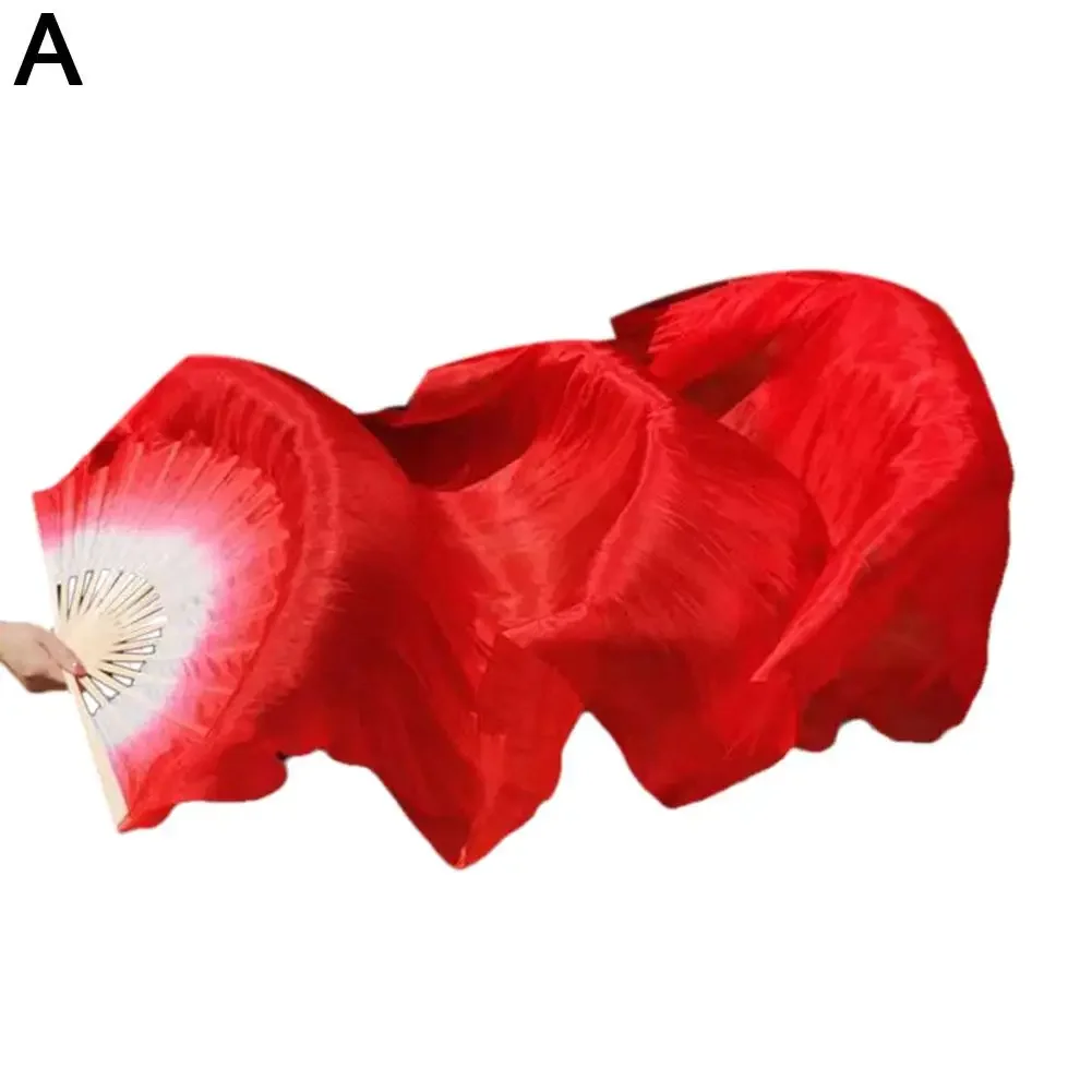 

Длинный шелковый веер красный J3O7