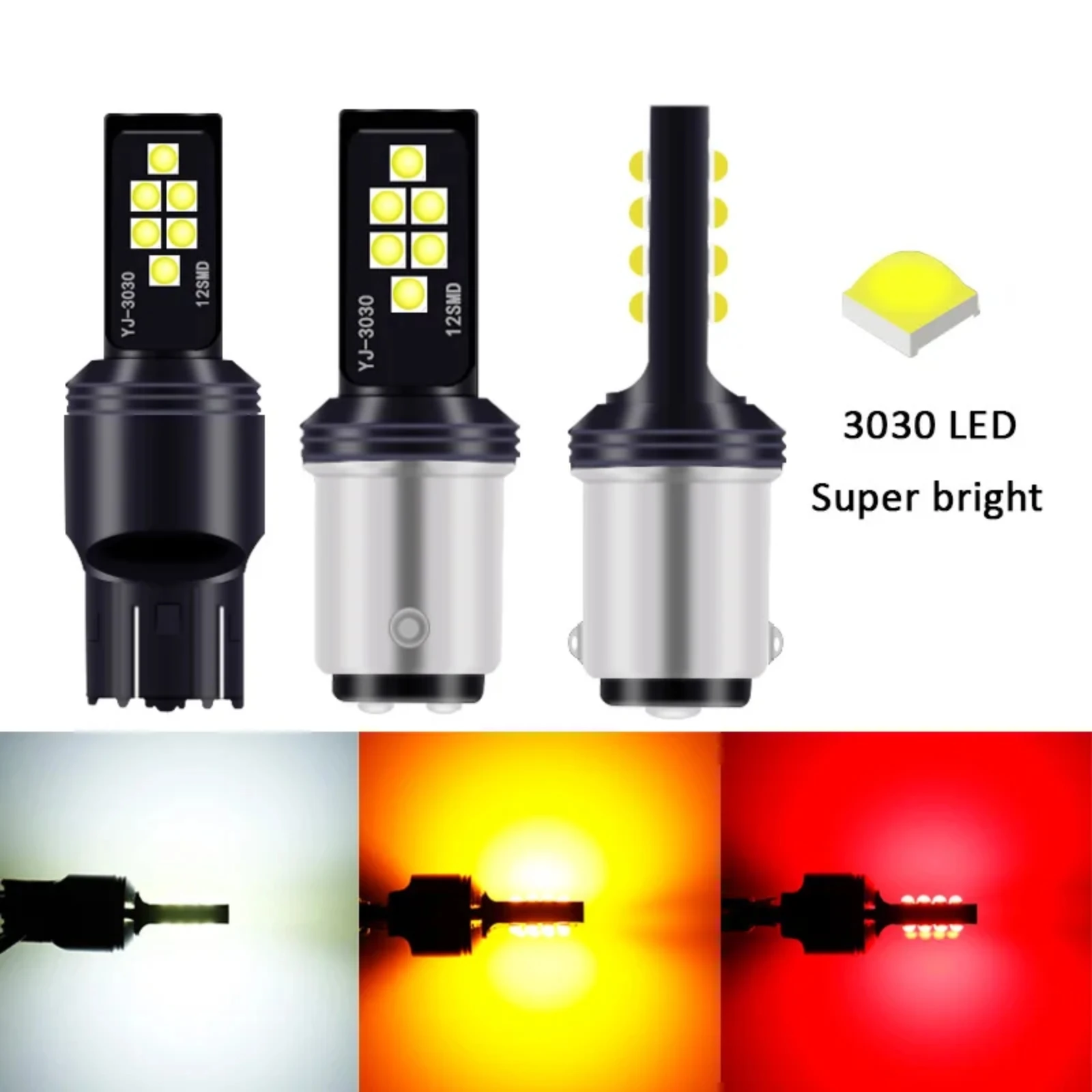 2 Шт. P21w Ba15s Bau15s 1157 Желтый Красный Белый Задние Стоп-сигналы Высокая Мощность 5 Вт