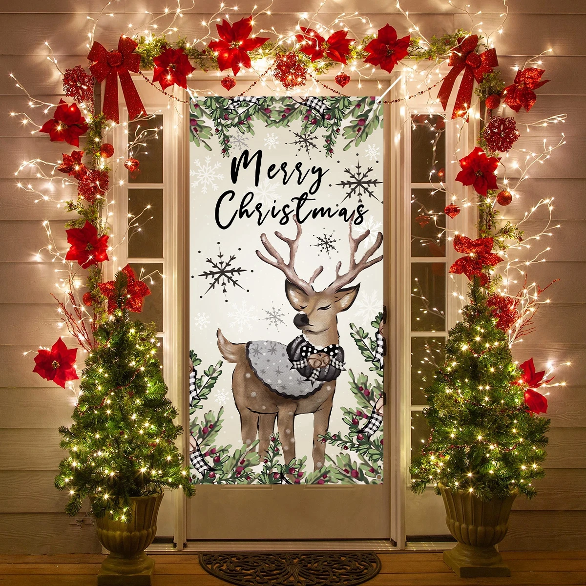 Рождественский Флаг Баннер Украшение Для Дома 2024 Настенная Декоративная Деталь