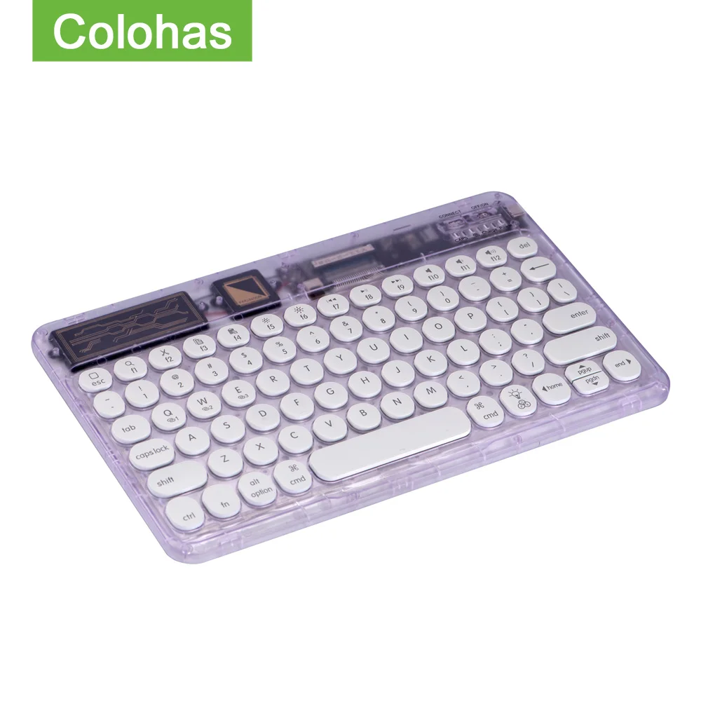 

Cyberpunk Wireless Keyboard For Tablet Android iOS Windows Bluetooth-compatible Backlit Clear Keyboard For iPad Phone Laptop