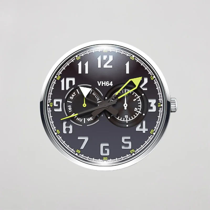 Японский механизм часового модуля VH64A Сканирование движения Второй и составной