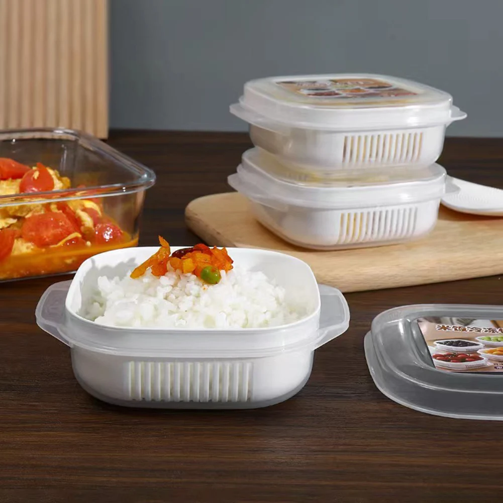 5/10 Шт. Коробка Для Освежения Риса В Микроволновой Печи С Прозрачной Крышкой