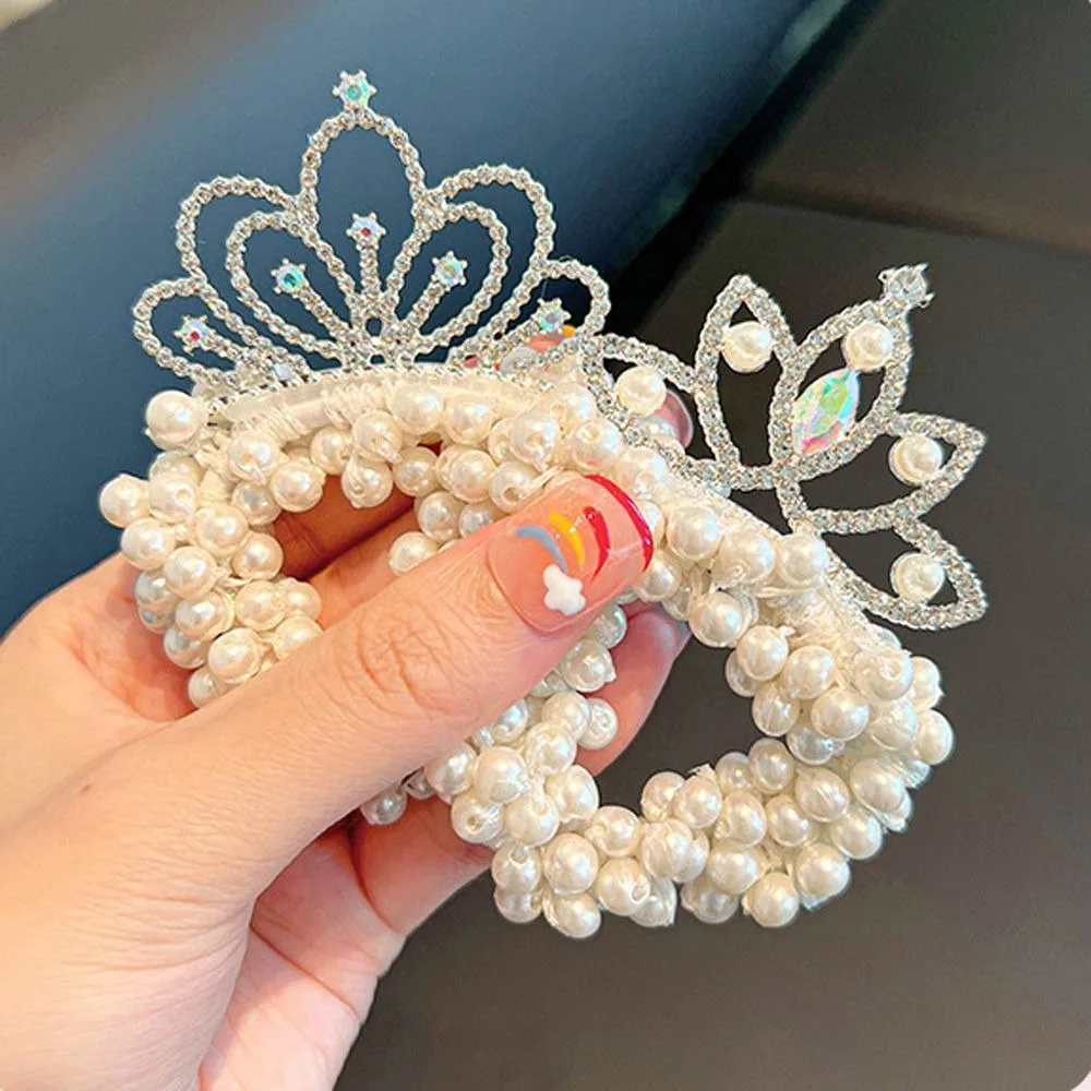 

Французский подарок HEALLOR милые головные уборы Lovley элегантная корона для волос жемчужная резинка для волос в Корейском стиле детский головной убор