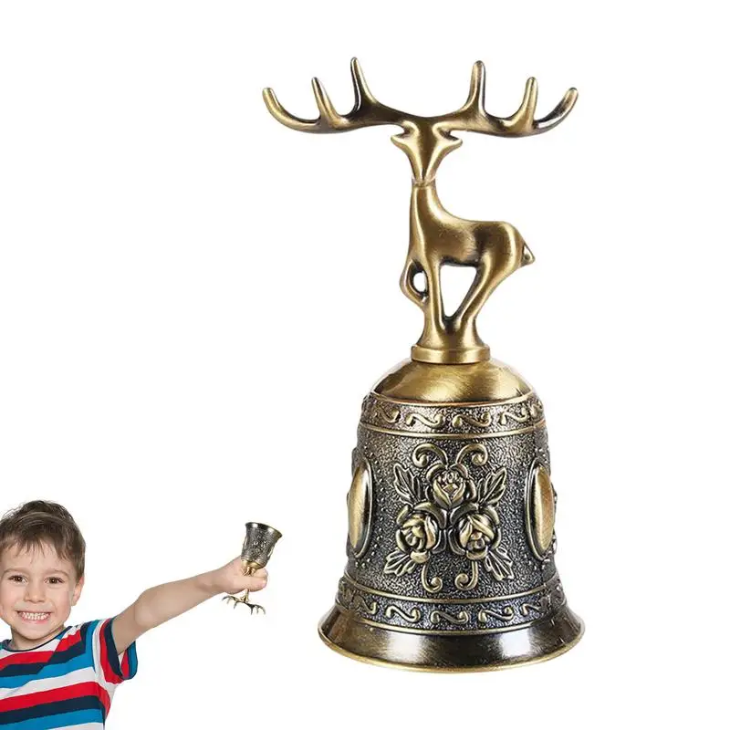 

Звонок, колокольчик, декоративный ручной Колокольчик в виде оленя, винтажный Колокольчик для ужина, ресторана, обслуживания, свадебного класса, детской комнаты