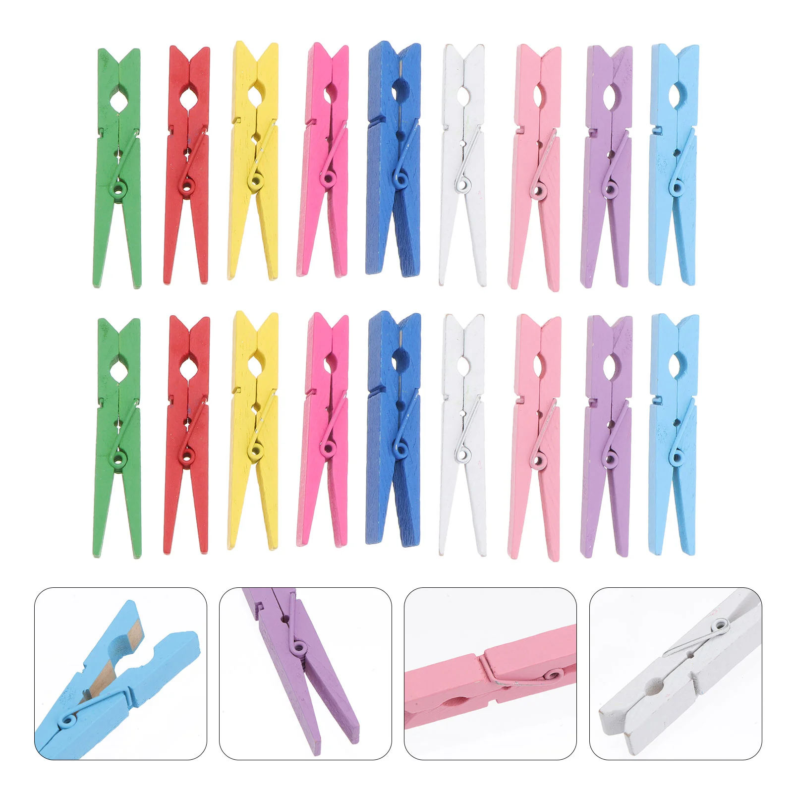 

Clip Clothesphoto Decorative Display Clothespinswooden Peg Hanging Picture Paper Colored Crafts Craft Pictures Holder Clothespin
