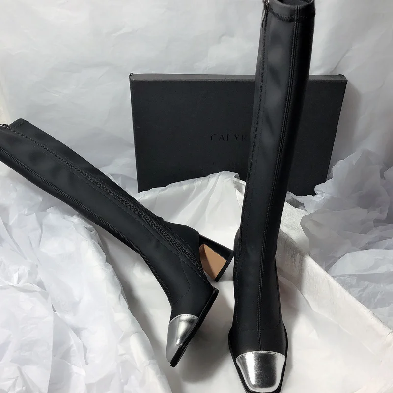 Knee Thigh High Boots Woman Winter 2023 Autumn Long Shoes for Women Boot Pointed Toe Comfortable and Elegant Shoe Wedges Fashion