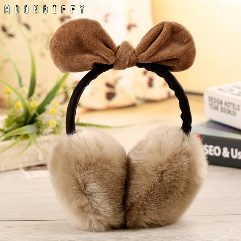 

Korean Version of The New Cute Rabbit Ear Bow Earpiece Ladies Winter Imitation Rabbits Big Ear Warm Warm Ear Hood Headband