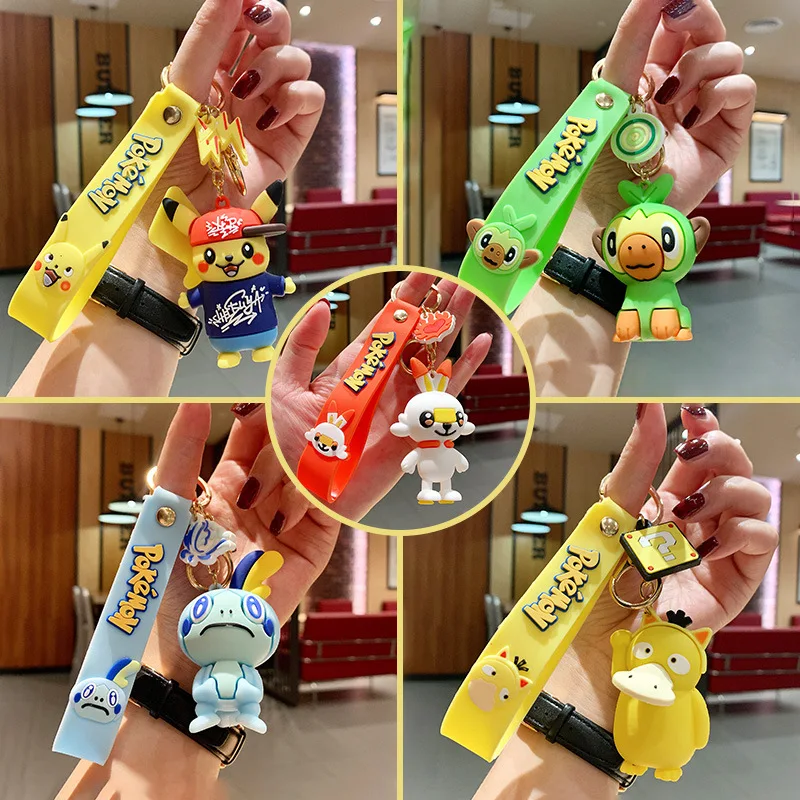 

Pokemon Cute cartoon Kawaii Japanese animation new generation doll key chain cartoon Pikachu bag Pendant Gifts for boys and girl