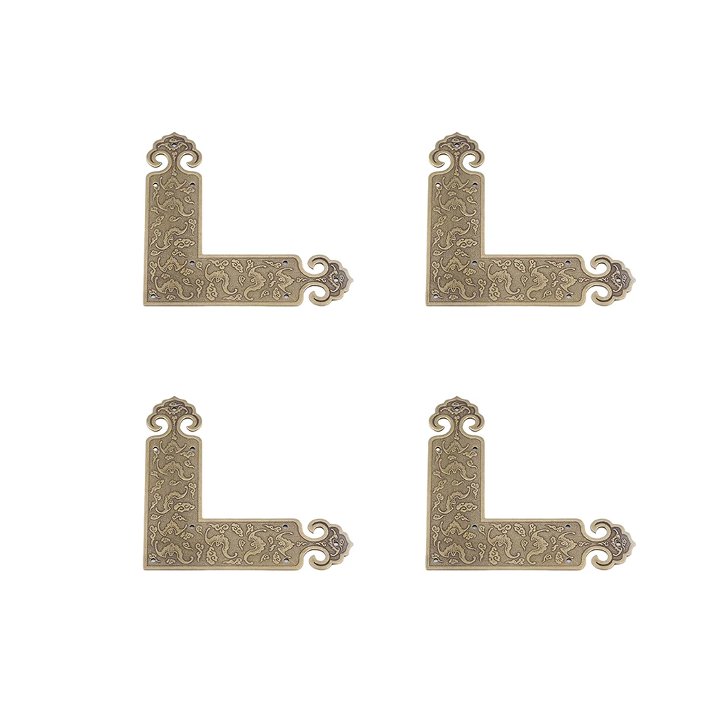 

4pcs Corner Angle Bracket High-strength Three-dimensional Printing Decorative Furniture Hardware Crafts for Jewelry Case