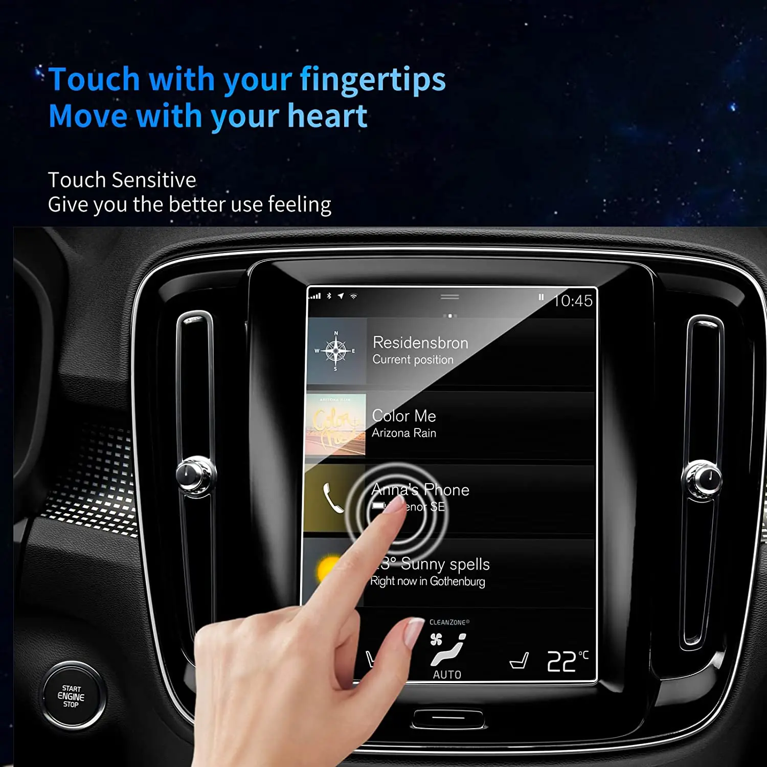 

For Volvo XC90 V90 S90 2016-2023 8.7INCH GPS Navigation Tempered glass Touch Screen Protective film