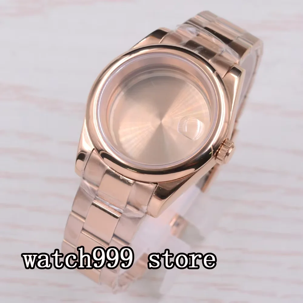 Корпус для часов из розового золота 36 мм/40 мм подходит NH34 NH35 NH36 PT5000 ETA2824 2836 Miyota 8205