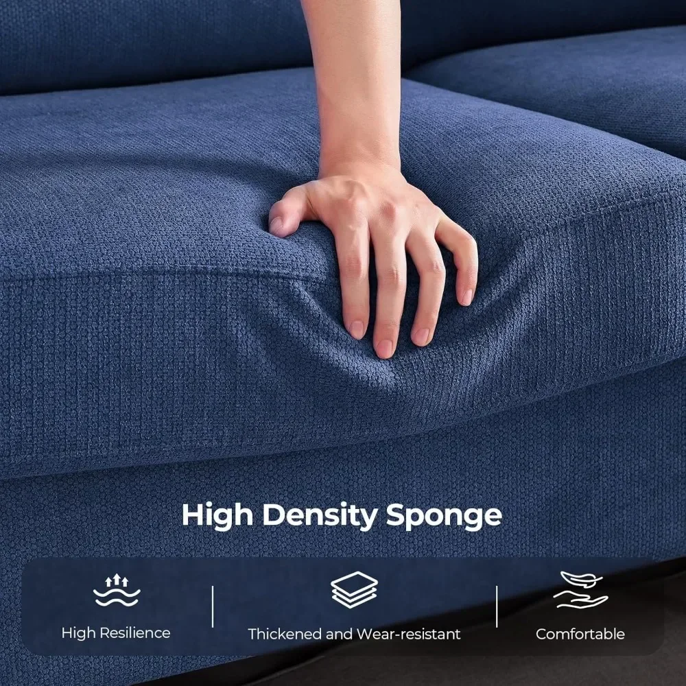 91-дюймовый диван с очень глубокими сиденьями большого размера 3-местный