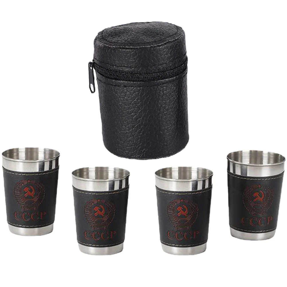 

Metal Cup Glasses Cups Shot Camping Drinking Mug Whiskey Stainless Steel Beer Drink Water Portable Vessel Tumbler Coffee