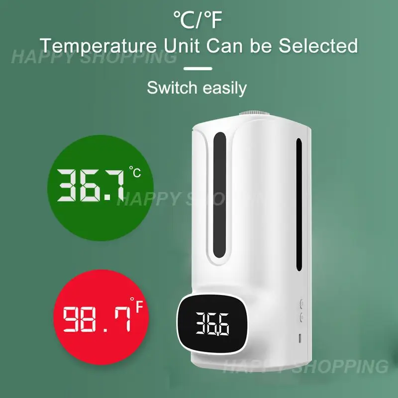 

in 1 Infrared Thermometer soap Automatic Soap Dispenser Palm Temperature Measurement and Disinfection Integrated Machine