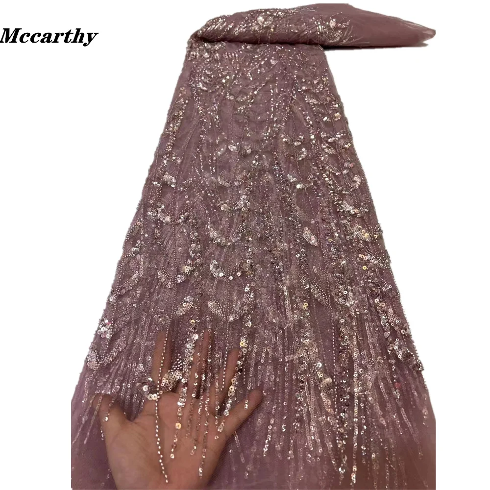 

Африканская кружевная ткань Mccarthy, 2022, высокое качество, кружевные блестки, французское Сетчатое кружево, тюль, сетчатая ткань, желтые кружев...