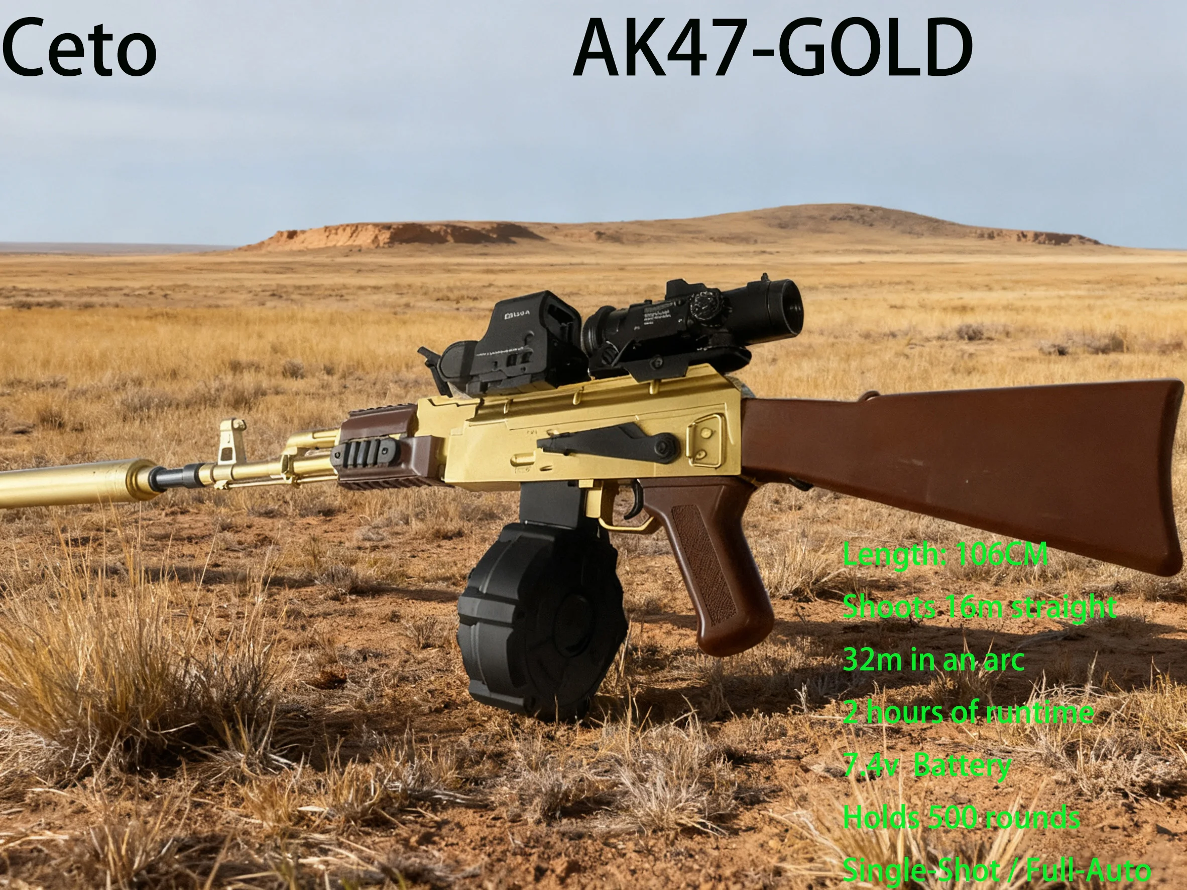 Фото Электрический игрушечный пистолет Ak47, автоматический гель-пуля, бластер, игрушки, игры на открытом воздухе, гелевый шар, снайперская винтовка, пистолет-брызгиватель, игрушки для взрослых, gitfs №1