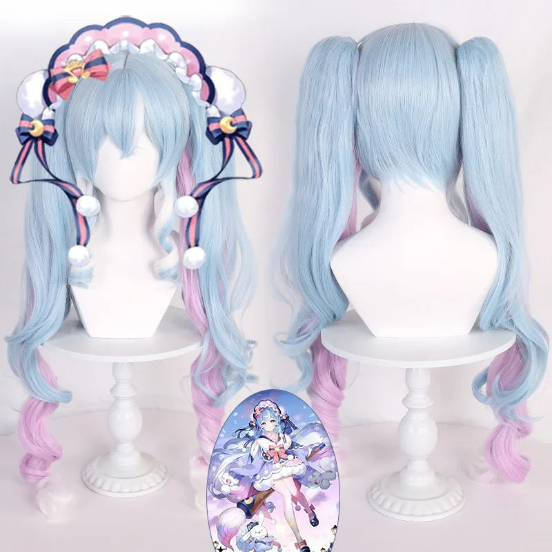 Фото SLEEP VOCALOID 2023, Snow Miku, зима 2023, парик для косплея Miku Hatsune №1