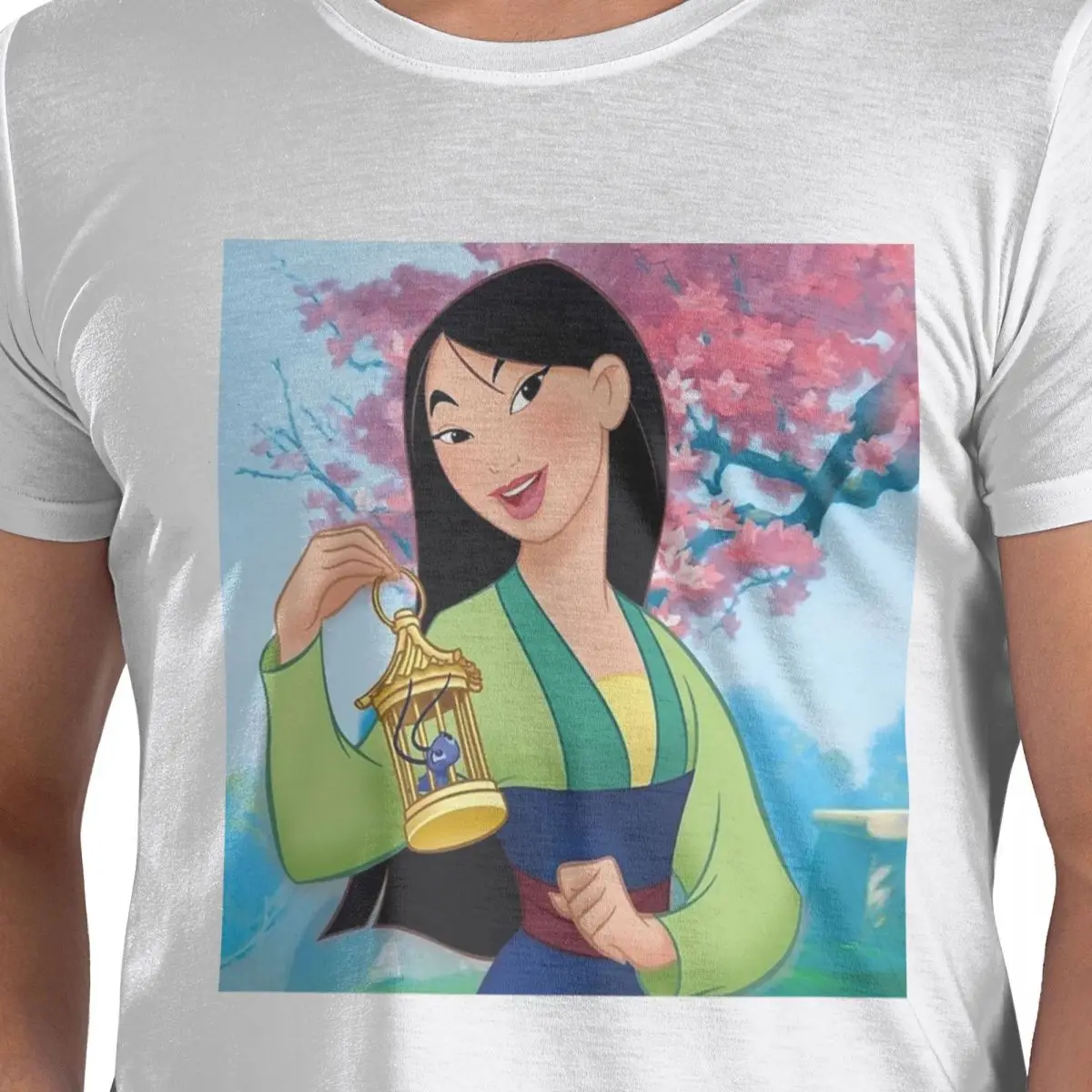 Мужская футболка Mulan Disney хлопковые футболки большого размера мужские с коротким