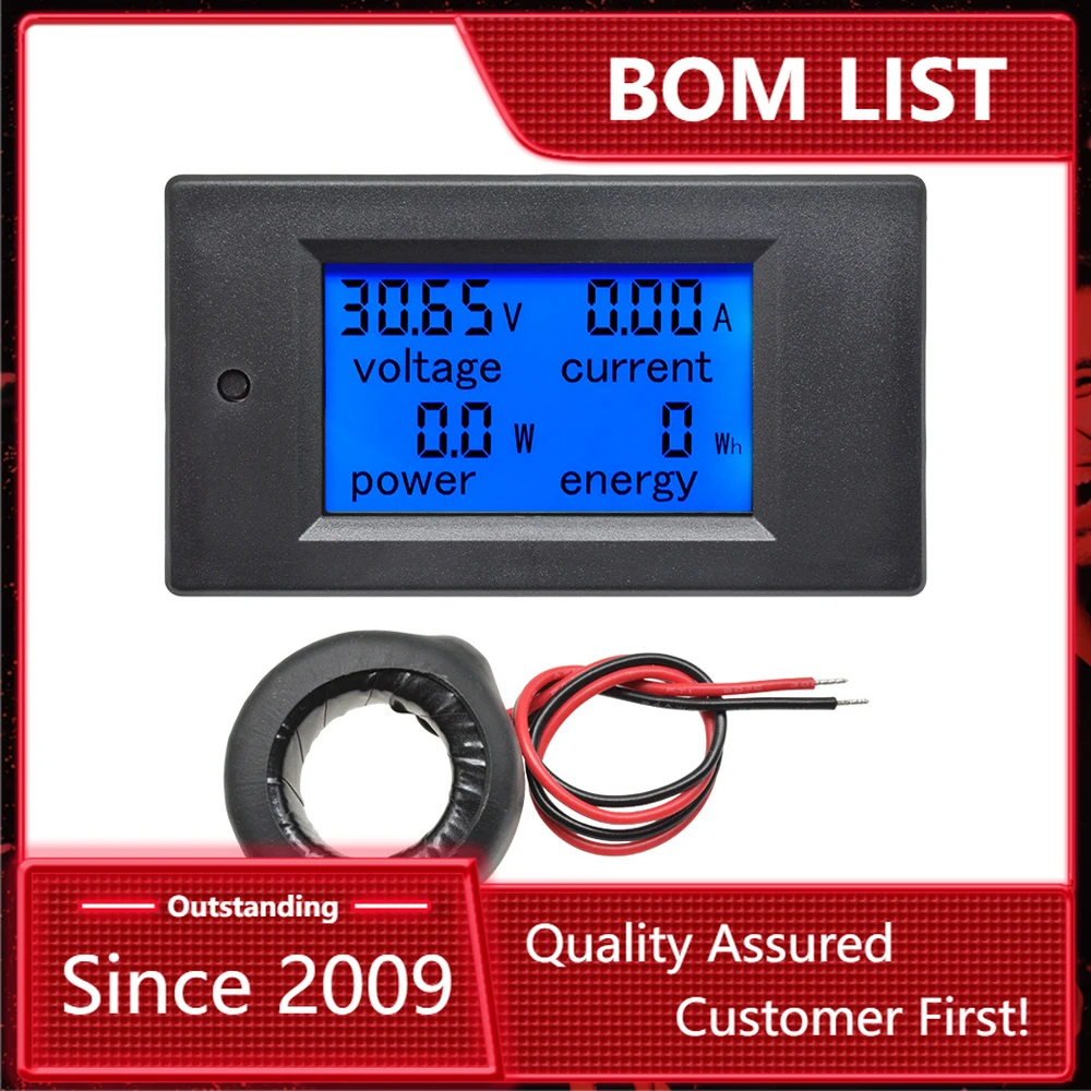 

Digital AC Voltage Meters LCD Panel Monitor DIY 100A 80-260V Power Energy Analog Voltmeter Ammeter watt current Amps Volt Meter