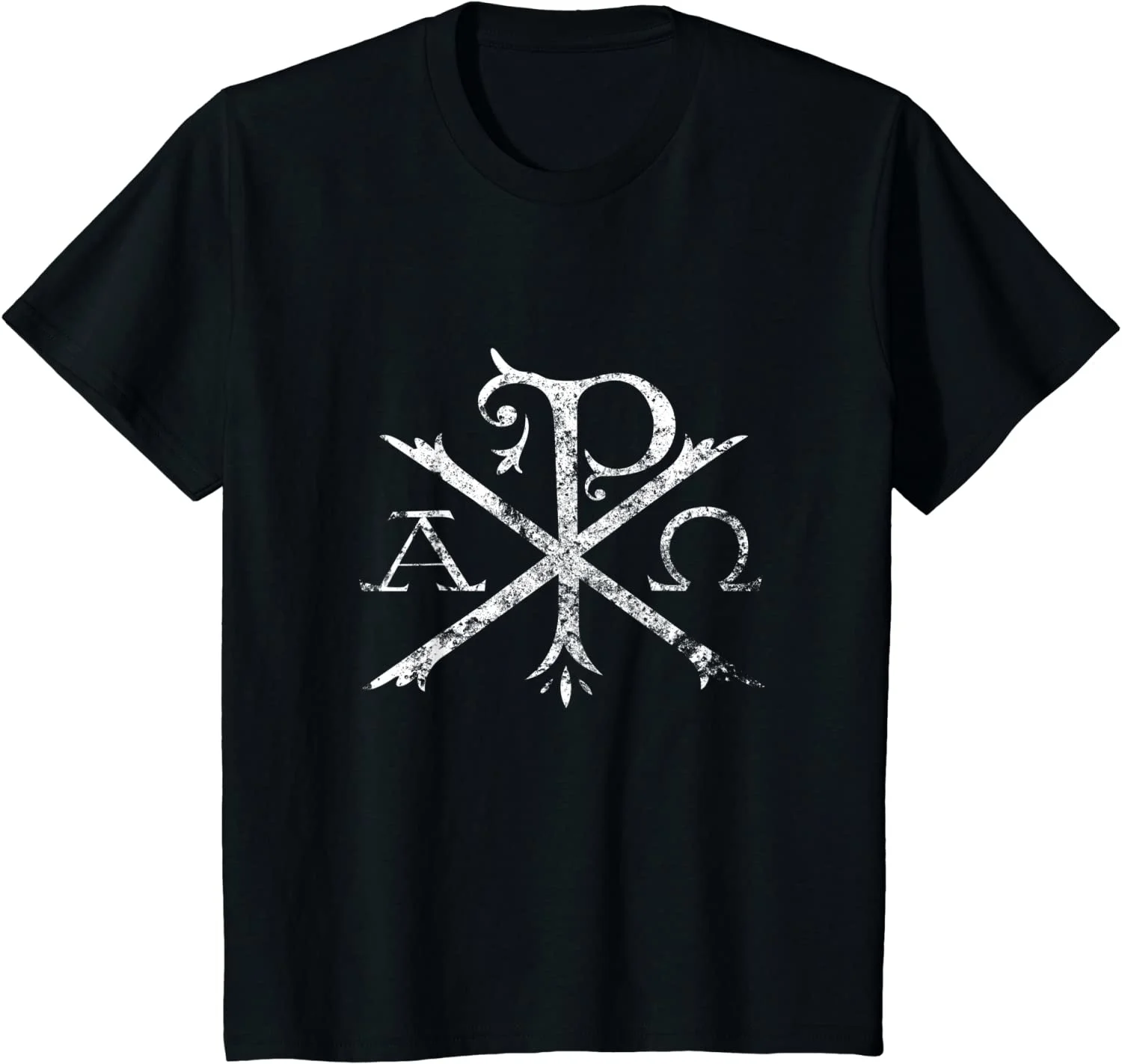 

New 100% cotton Christian Chi Rho Labarum Christogram Cross Faith T-Shirt. Summer Cotton O-Neck Short Sleeve Mens T Shirt