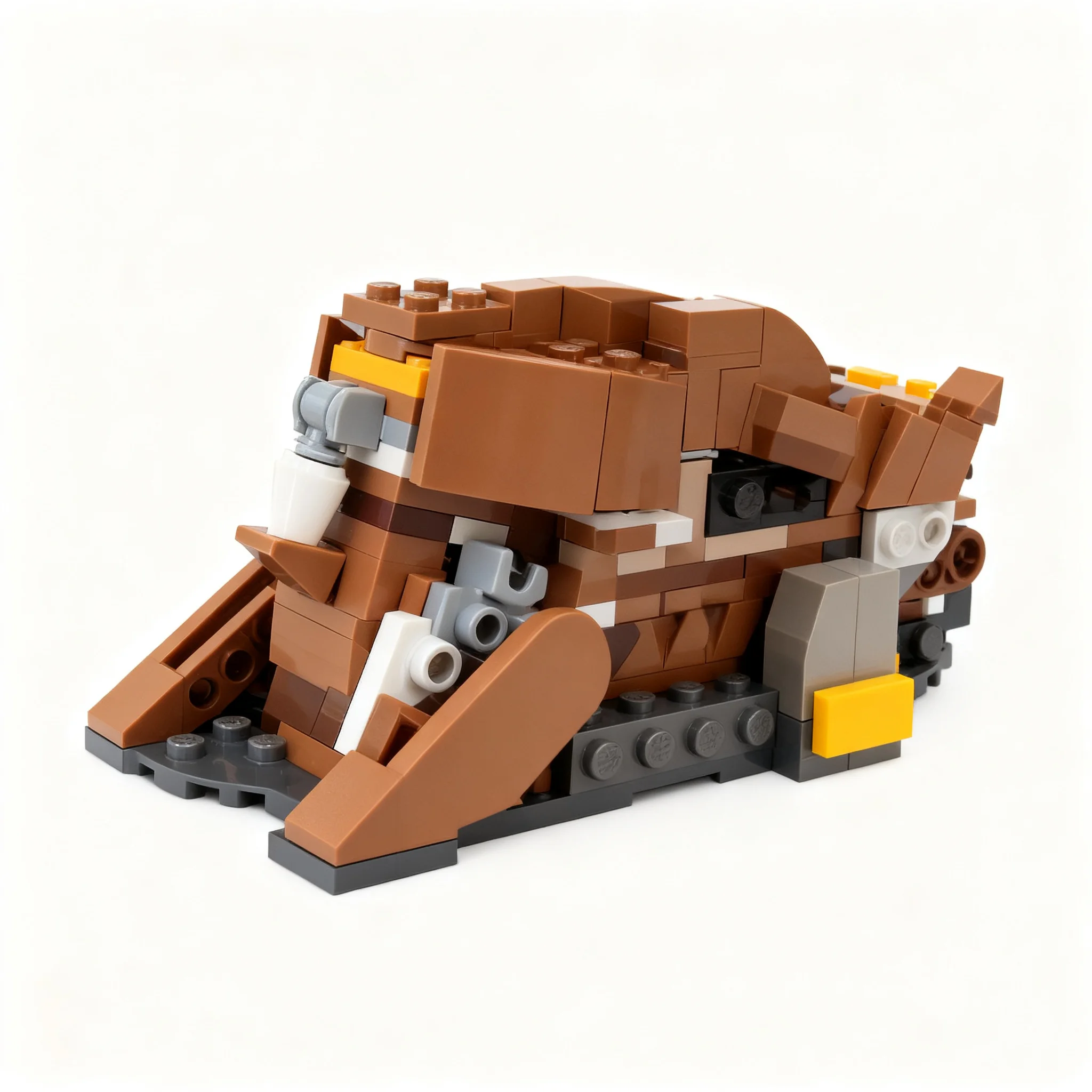 Фото 201 шт. MOC Биологически точная модель медведя гризли Джорджа, конструктор 3-в-1, строительные блоки, креативный дисплей №4