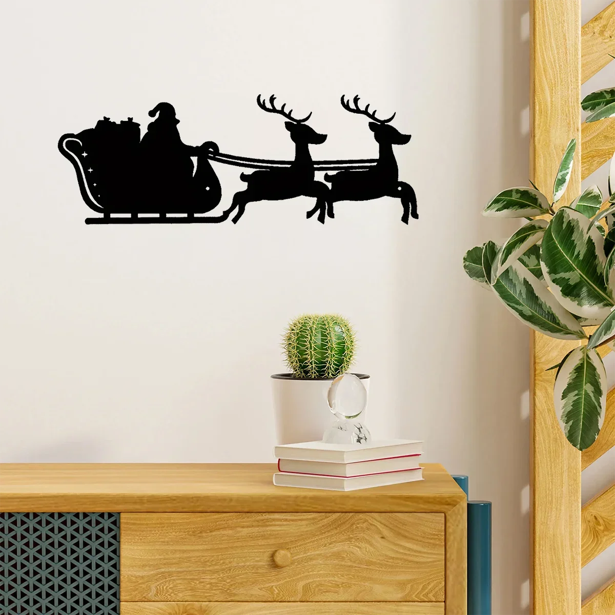 Уникальный изысканный рождественский саней металлический декор стен —