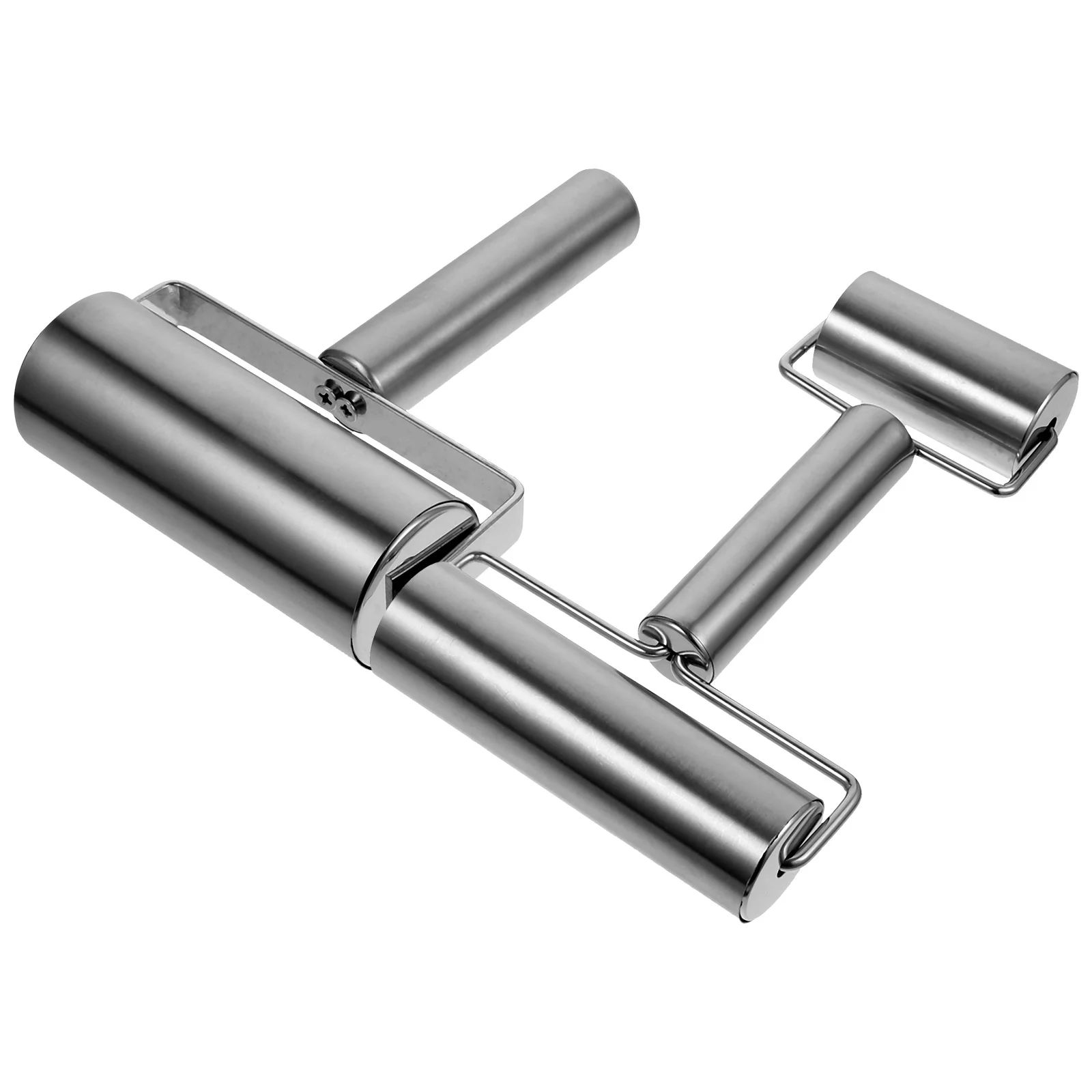 

2 Pcs Rolling Pin Stainless Steel For Baking Sticks Pizza Kitchen Dough Noodles Roller