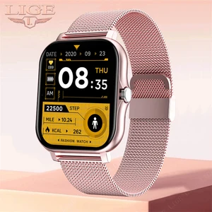LIGE Smart Watch Women Full Touch Screen Wristwatch Heart Rate Blood Pressure Monitor Smartwatch Wat in Pakistan