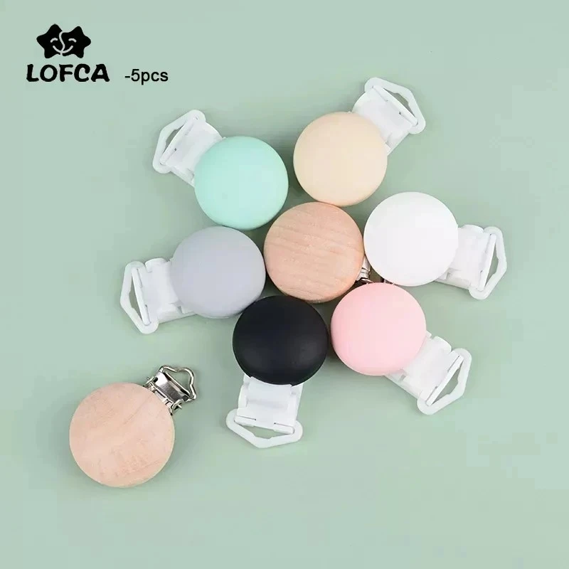 5 шт./партия, деревянные зажимы для соски-пустышки