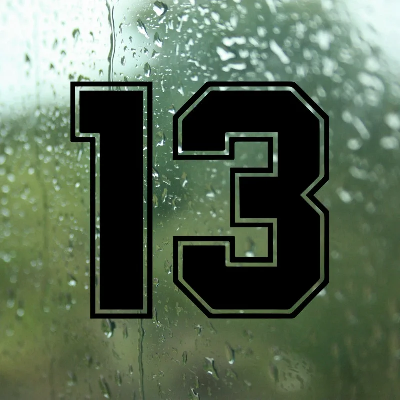 

Tri Mishki HZX1187 # racing номерной знак 13 шлем автомобильная наклейка «Доберман» забавные виниловые наклейки аксессуары для мотоциклов наклейки