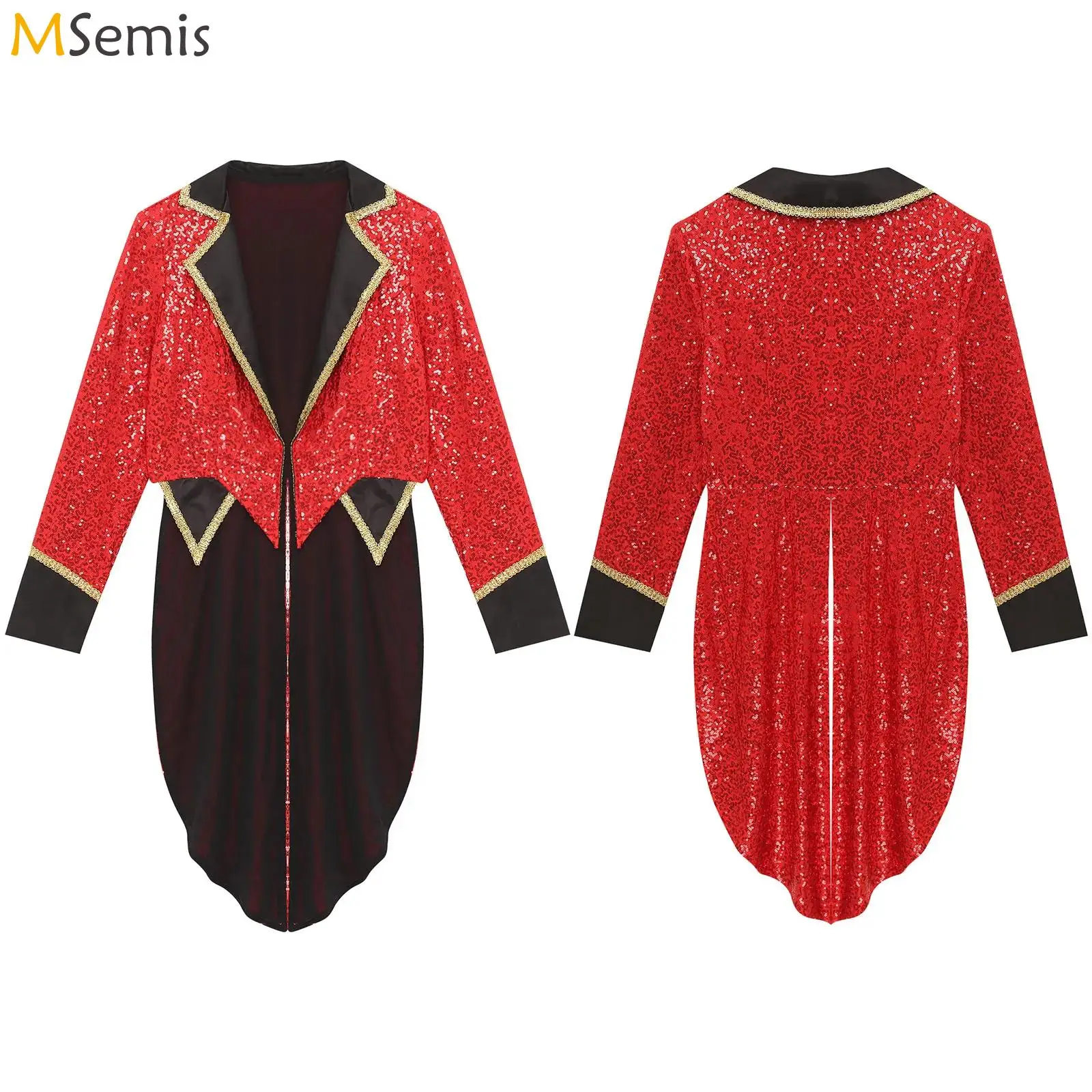 Мужской костюм для косплея циркового кольца смокинг с длинным рукавом и