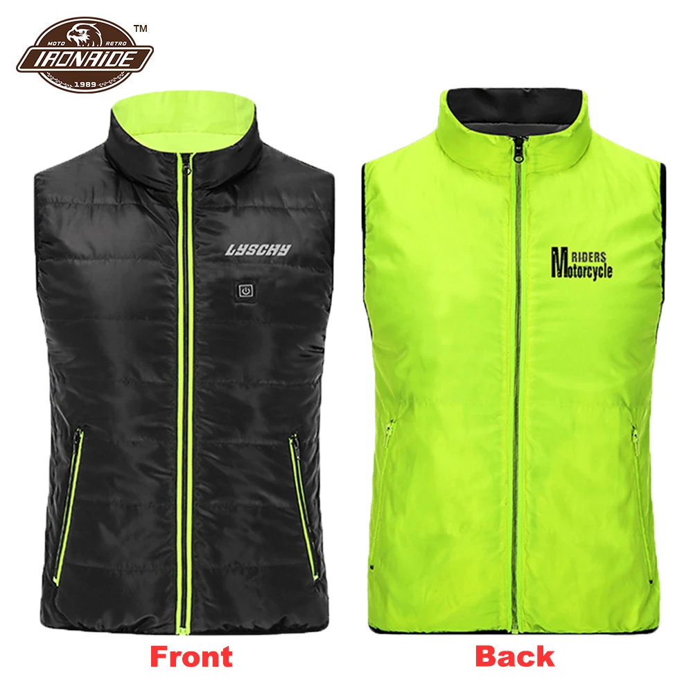 

New Motorcycle Safety Vest Heating Reflective Vests Motorcycle Jacket Winter Moto Racing Professional Security Vest Warming Hot