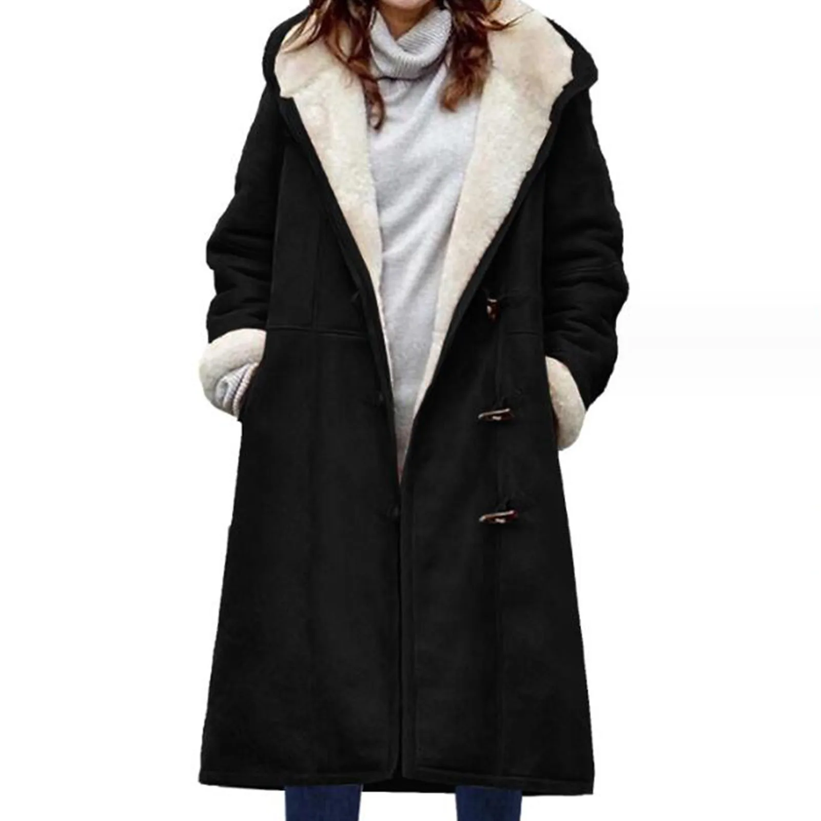 Флисовые пальто размера плюс для женщин Осень-зима теплая Повседневная Уличная