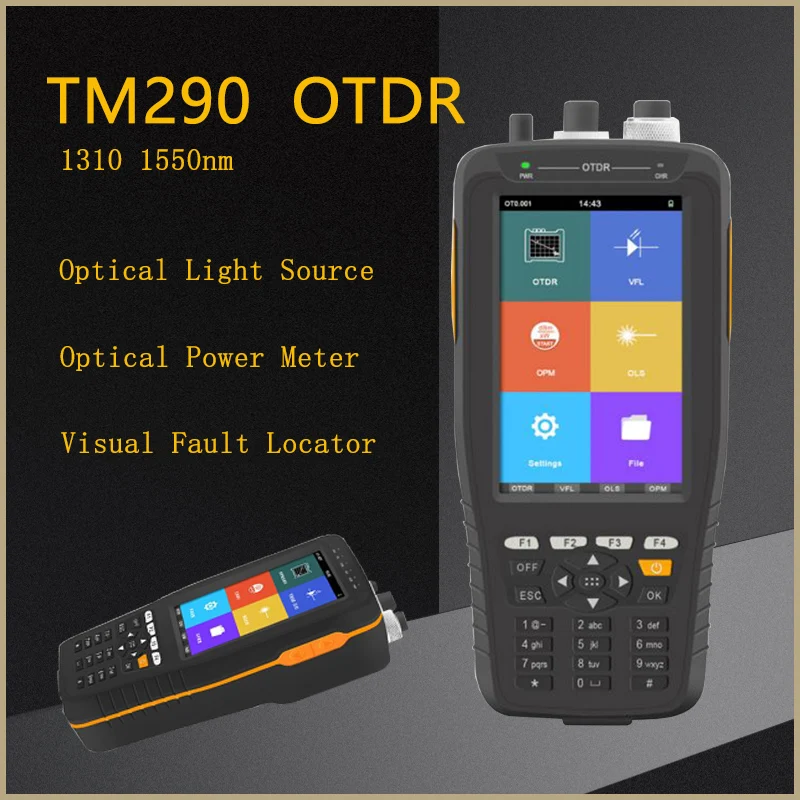 

TM290 Touch Screen Smart Mini OTDR 1310 1550nm with Built-in VFL OPM OLS OTDR Optical Time Domain Reflectometer Free Shipping