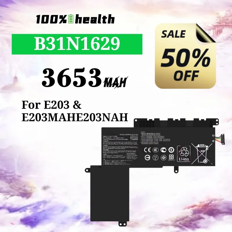 Фото Аккумулятор для ноутбука B31N1629 3653 мАч для ASUS E203/E203MAH/E203NAH, литиевая перезаряжаемая батарея №1